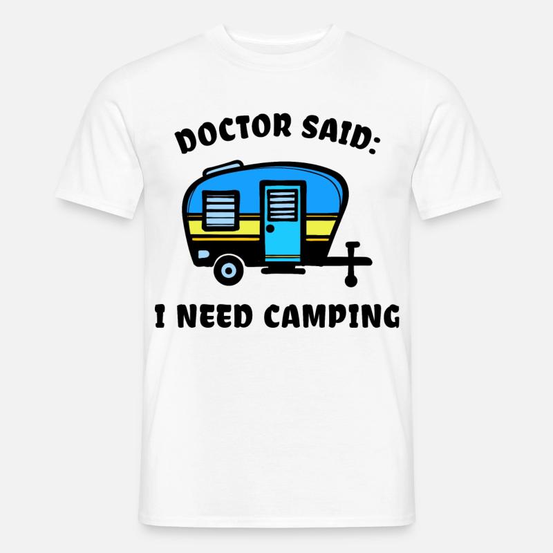 Camper Camping Wohnmobil Statement Wanderer - Männer T-Shirt - Weiß