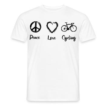 Routine cycliste - T-shirt homme - blanc - Devant - AI Model Male 178 dark (178cm)