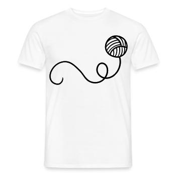 Cartoon Wool Ball - Men's T-Shirt - white - Front - AI Model Male 178 dark (178cm)
