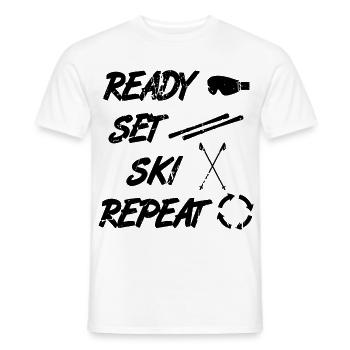 Drôle de dicton de skieur - T-shirt homme - blanc - Devant - AI Model Male 178 dark (178cm)