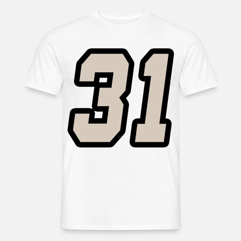 Nummer einunddreißig 31 - Männer T-Shirt - Weiß