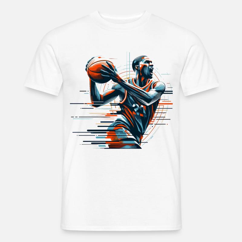 Basketball dynamisch Geschenk - Männer T-Shirt - Weiß