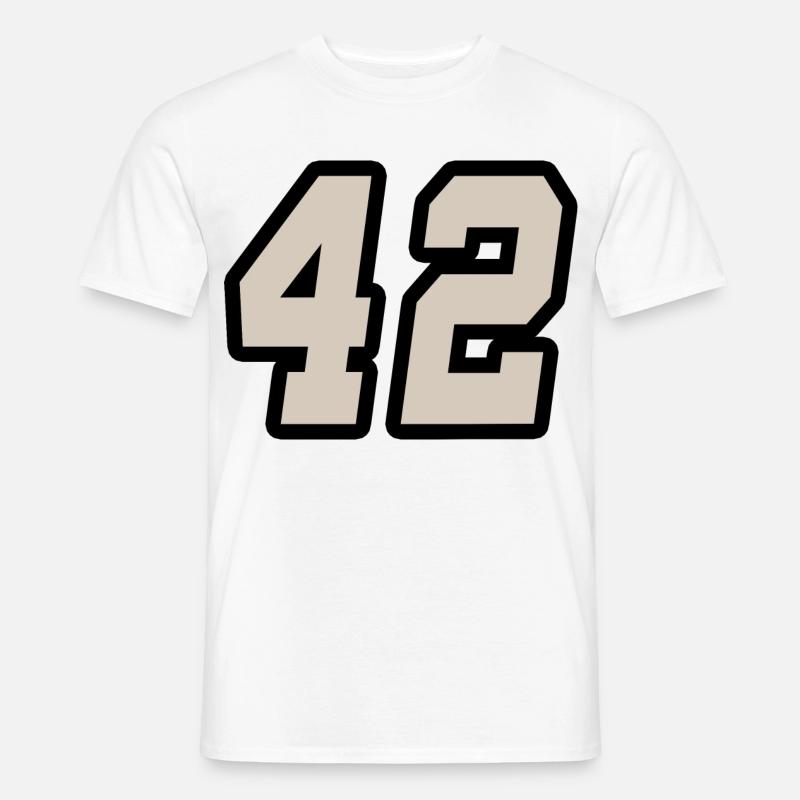 Nummer zweiundvierzig 42 - Männer T-Shirt - Weiß