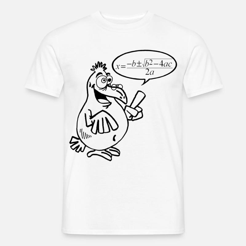Schwarzer Schlauer Vogel - Männer T-Shirt - Weiß