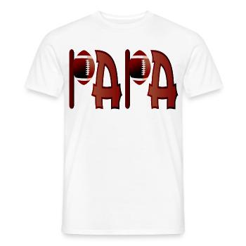 PAPA AMERICAN FOOTBALL VATER - Männer T-Shirt - Weiß - Vorne - AI Model Male 178 dark (178cm)