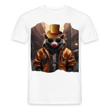 City Possum - Men's T-Shirt - white - Front - AI Model Male 178 dark (178cm)