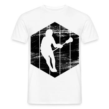Lacrosse Spieler Skizze - Männer T-Shirt - Weiß - Vorne - AI Model Male 178 dark (178cm)