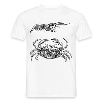 Krabbe & Shrimps - Schalentierpower - Männer T-Shirt - Weiß - Vorne - AI Model Male 178 dark (178cm)