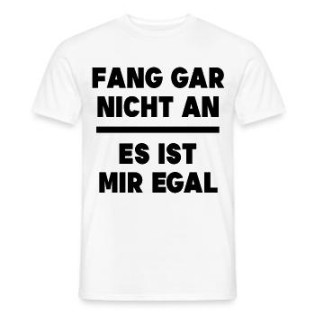 I don't care Statement Relax indifferent - Men's T-Shirt - white - Front - AI Model Male 178 dark (178cm)
