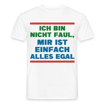 Je ne me soucie pas de l’énoncé d’attitude - T-shirt homme - blanc - Devant - AI Model Male 178 dark (178cm)