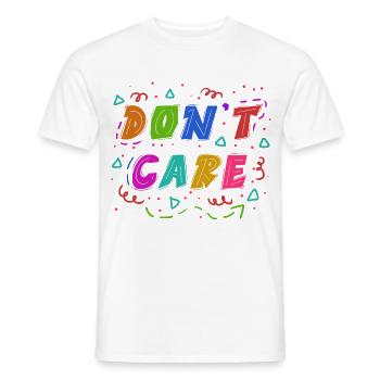 Je m’en fous Déclaration - T-shirt homme - blanc - Devant - AI Model Male 178 dark (178cm)