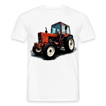 Biélorussie MTS 550 - T-shirt homme - blanc - Devant - AI Model Male 178 dark (178cm)