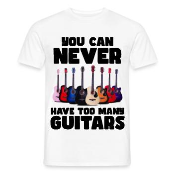 You can never have too many guitars # - Men's T-Shirt - white - Front - AI Model Male 178 dark (178cm)