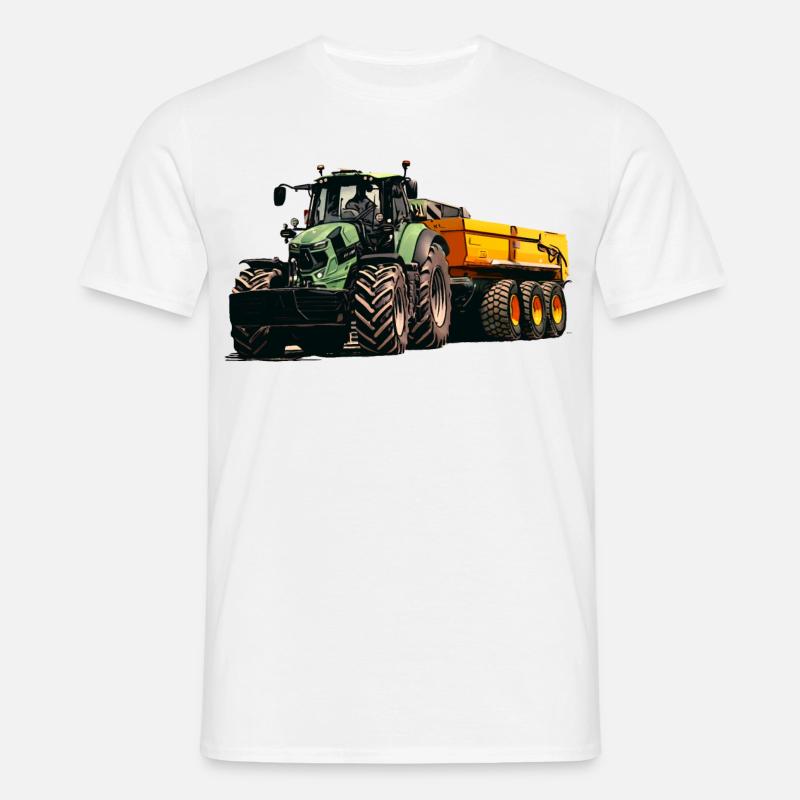 Deutz med tipvogn - T-shirt til herrer - hvid