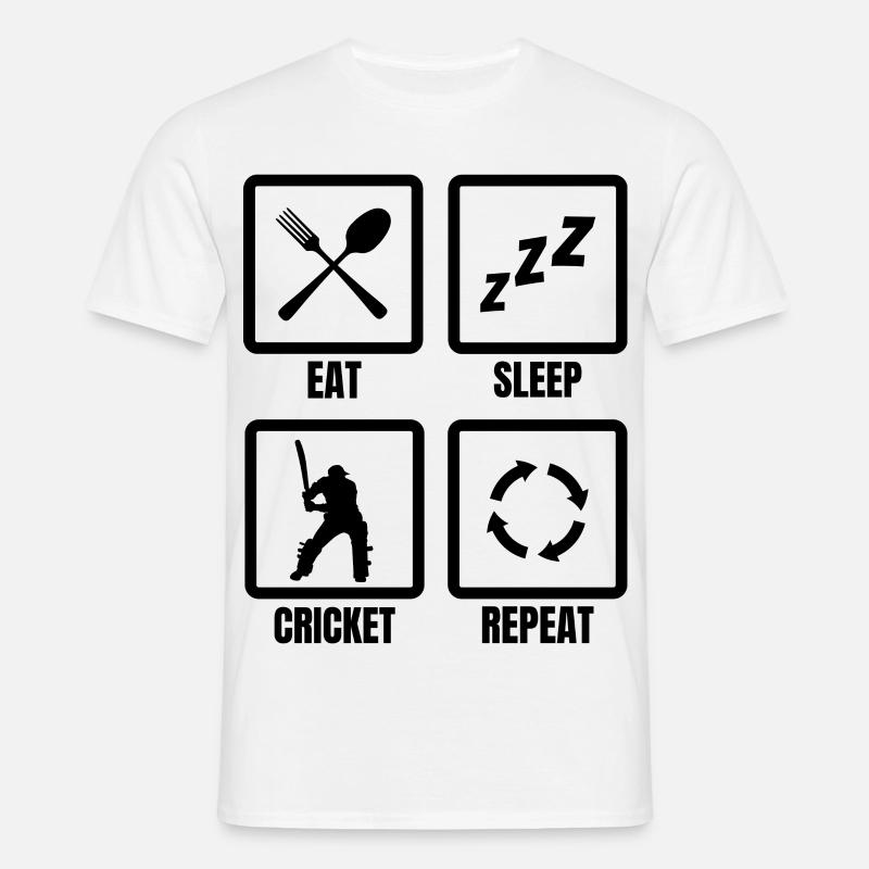 Kricket Routine - Männer T-Shirt - Weiß