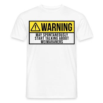 Fangen Sie an, über Weimaraner zu sprechen - Männer T-Shirt - Weiß - Vorne - AI Model Male 178 dark (178cm)