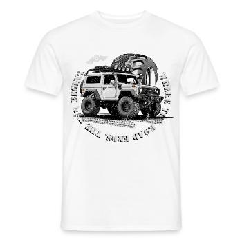 Conducteur tout-terrain - T-shirt homme - blanc - Devant - AI Model Male 178 dark (178cm)