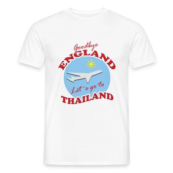 Thailand Travel Farewell Airplane Design - Men's T-Shirt - white - Front - AI Model Male 178 dark (178cm)