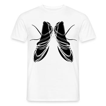 Ballettschuhe Skizze - Männer T-Shirt - Weiß - Vorne - AI Model Male 178 dark (178cm)
