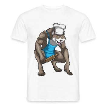 Werwolf Halloween Backen - Männer T-Shirt - Weiß - Vorne - AI Model Male 178 dark (178cm)