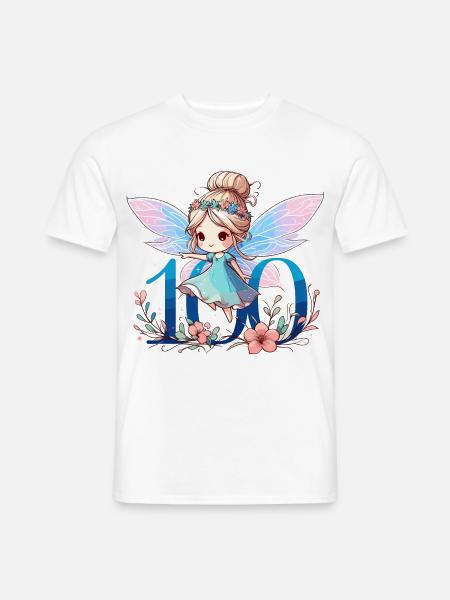 100 Jahre Fee Elfe süß Geburtstag Geschenk - Männer T-Shirt - Weiß