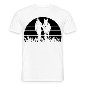 Cavalier - T-shirt homme - blanc - Devant - AI Model Male 178 dark (178cm)
