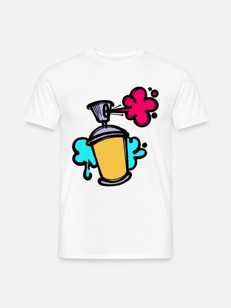 Kunst Graffiti Sprayer Spraydose Street Art - Männer T-Shirt - Weiß