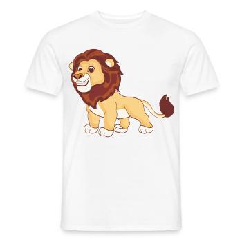 Un lion magnifique - T-shirt homme - blanc - Devant - AI Model Male 178 dark (178cm)