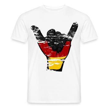 Allemagne Drapeau Surfing Symbole Utilisé - T-shirt homme - blanc - Devant - AI Model Male 178 dark (178cm)