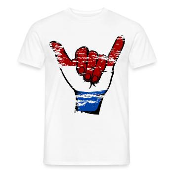 Holland Flag Surfing Symbol used - Men's T-Shirt - white - Front - AI Model Male 178 dark (178cm)