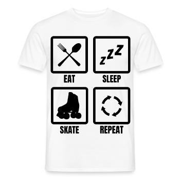 Roller Skater Tagesablauf - Männer T-Shirt - Weiß - Vorne - AI Model Male 178 dark (178cm)