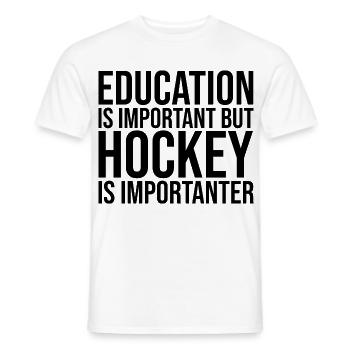 Hockey Hockey Hockey - Men's T-Shirt - white - Front - AI Model Male 178 dark (178cm)