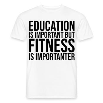 Fitness Fitness Fitness - T-shirt homme - blanc - Devant - AI Model Male 178 dark (178cm)