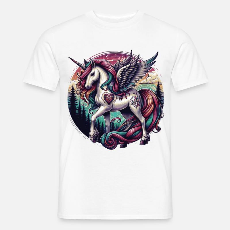 einhorn einhörner - Männer T-Shirt - Weiß