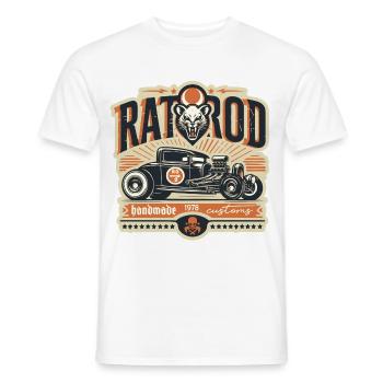 Ratsking Ratlook Shirt – Rustic Custom Style - Men's T-Shirt - white - Front - AI Model Male 178 dark (178cm)