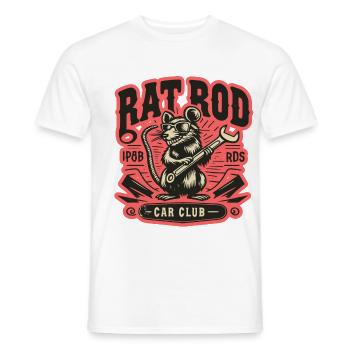 Chemise Ratsking Ratlook – Style rustique personnalisé - T-shirt homme - blanc - Devant - AI Model Male 178 dark (178cm)