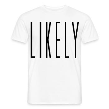 Likely – Typo T-Shirt - Männer T-Shirt - Weiß - Vorne - AI Model Male 178 dark (178cm)