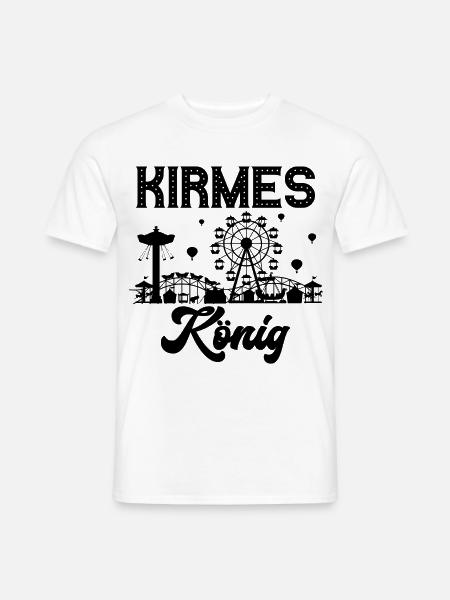 Kirmes König Jahrmarkt Rummel Volksfest - Männer T-Shirt - Weiß