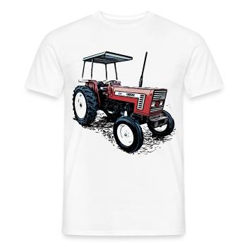 Tracteur 666 - T-shirt homme - blanc - Devant - AI Model Male 178 dark (178cm)