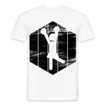 Cheerleader Strichfiguren - Männer T-Shirt - Weiß - Vorne - AI Model Male 178 dark (178cm)