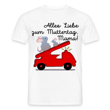 ALLES LIEBE ZUM MUTTERTAG - FEUERWEHR - Männer T-Shirt - Weiß - Vorne - AI Model Male 178 dark (178cm)
