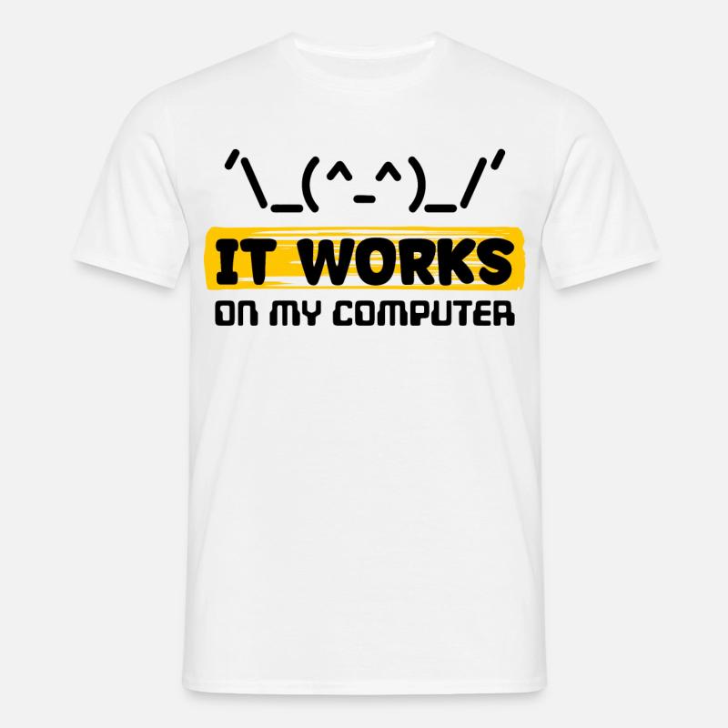 Coden Skripting Computerfreak Developer Statement - Männer T-Shirt - Weiß