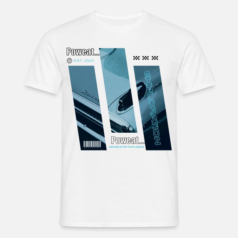 Never Stop Exploring - Männer T-Shirt - Weiß