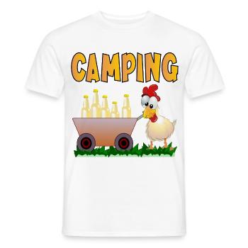 CAMPING GETRÄNKE - Männer T-Shirt - Weiß - Vorne - AI Model Male 178 dark (178cm)