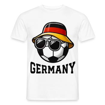 Soccer Germany Fan Flag Team Team - Men's T-Shirt - white - Front - AI Model Male 178 dark (178cm)