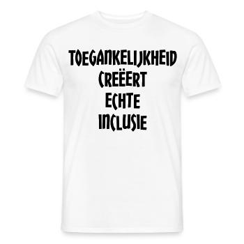 Accessibility creates true inclusion # - Men's T-Shirt - white - Front - AI Model Male 178 dark (178cm)