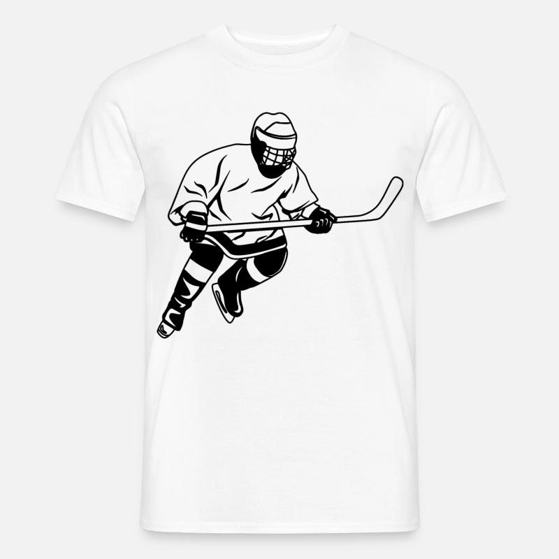 Eishockey Artwork - Mænd T-shirt - hvid