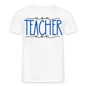 Professeur Fière Maman Mignon Cadeau - T-shirt homme - blanc - Devant - AI Model Male 178 dark (178cm)