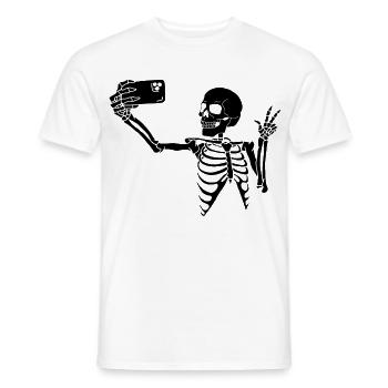 Tödliches Selfie (Schwarz) - Männer T-Shirt - Weiß - Vorne - AI Model Male 178 dark (178cm)