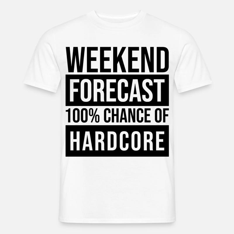 Hardcore - Männer T-Shirt - Weiß